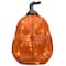 16" Orange LED Scary Jack-O-Lantern Halloween Decor